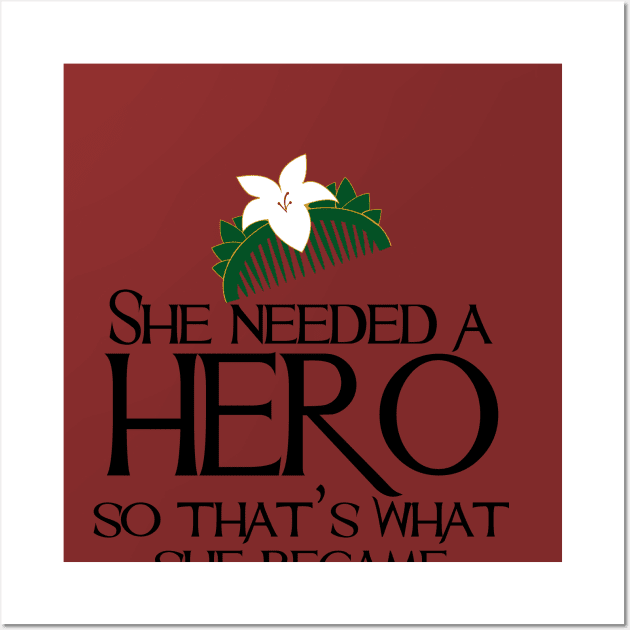 She Needed a Hero (Cherry Blossom Version) Wall Art by fashionsforfans